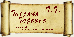 Tatjana Tajević vizit kartica